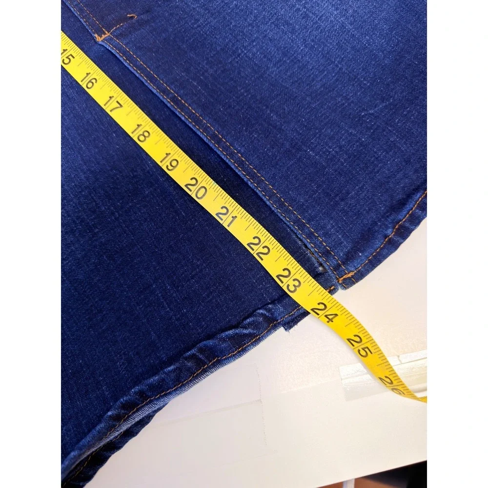 Lee Platinum Label Womens Dark Wash Denim Pencil Skirt Blue Knee Length Size 10 - Picture 7 of 8